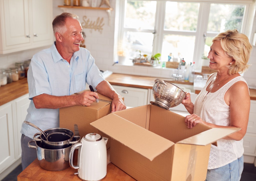 Couple moving into retirement rental property