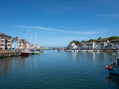 Weymouth Harbour on a sunny day