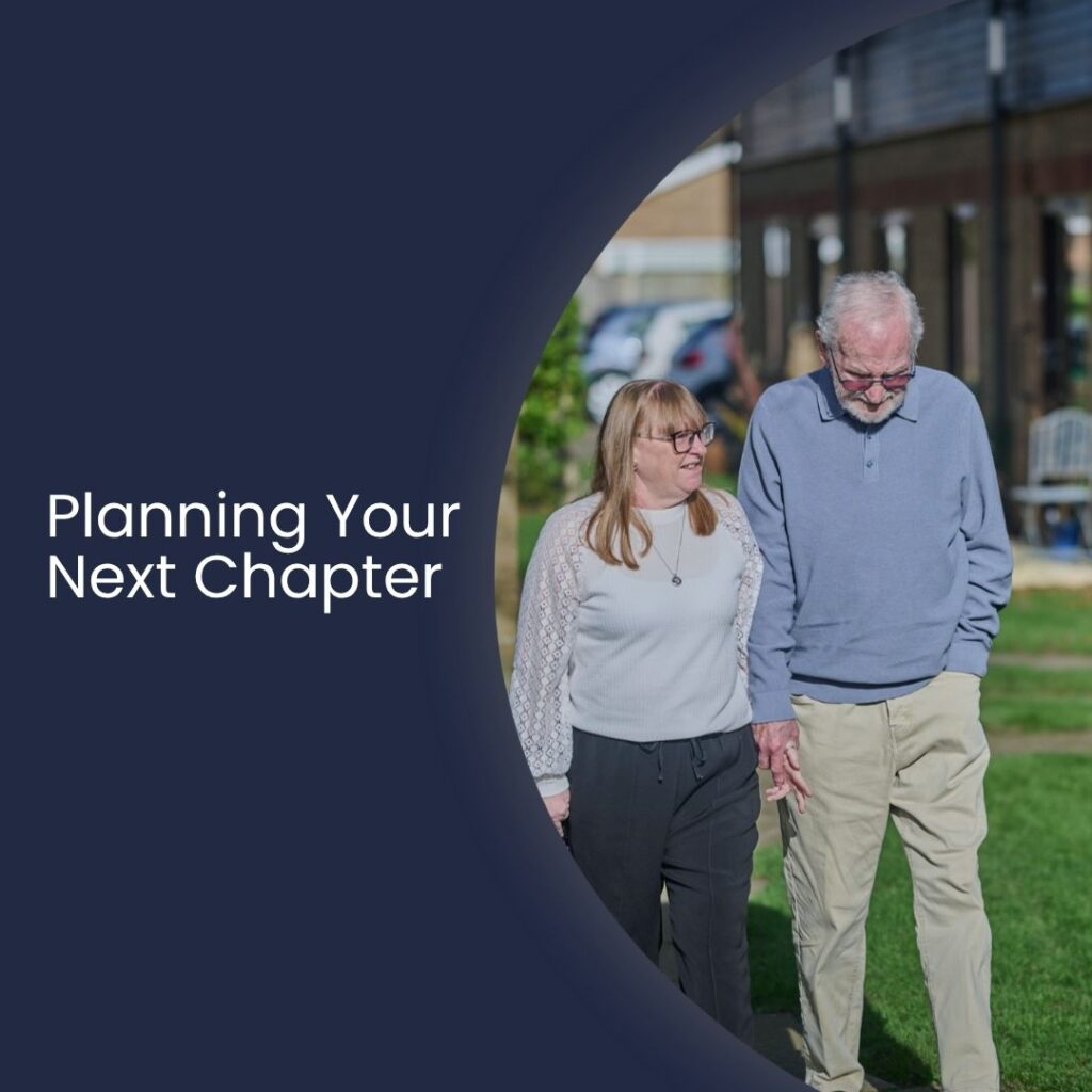 Retired couple walking | Planning your next chapter